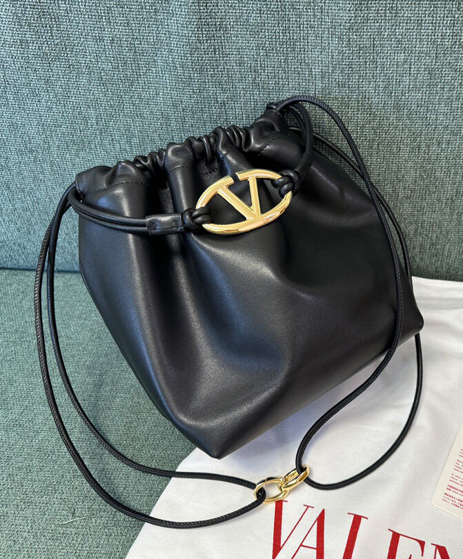 Valentino Vlogo Pouf Nappa Leather Pouch